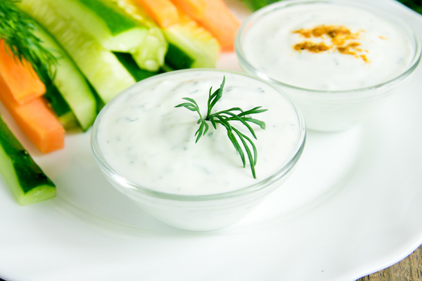 Tzatziki yogurt dip (sauce) - Photo, Image