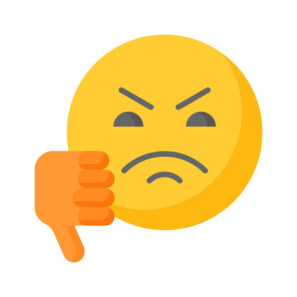 Vérifiez cette icône étonnante de détester emoji, vecteur unique et créatif - Vecteur, image