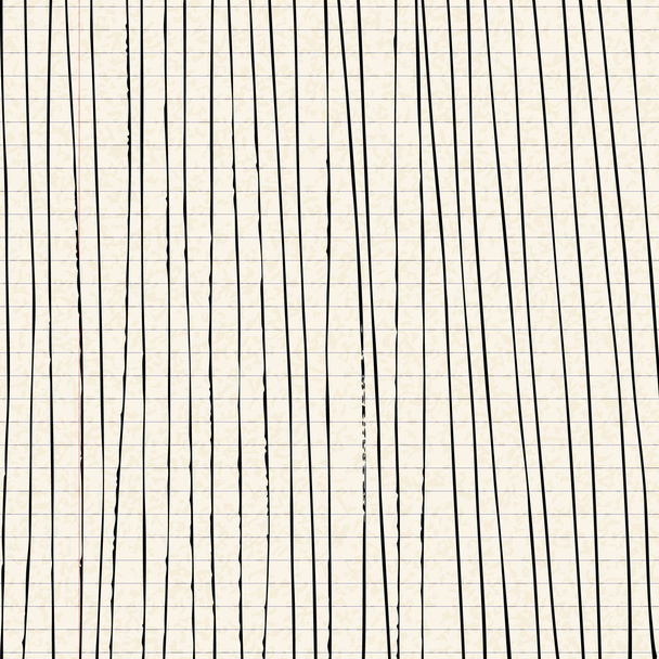 Lines on a sheet of lined paper - Vector, Image