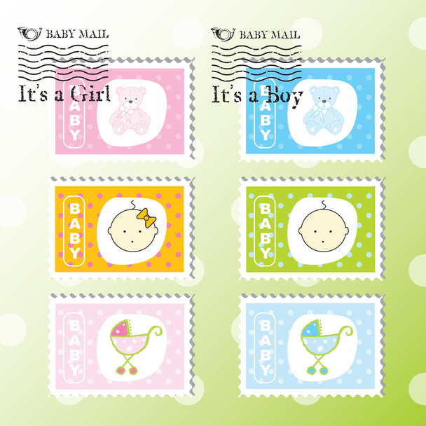 Baby stamps - Vector, afbeelding