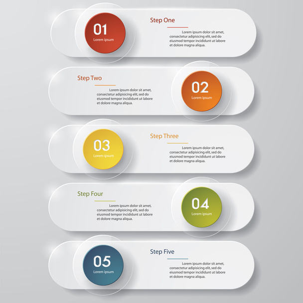 Design clean number banners template. Vector. - ベクター画像
