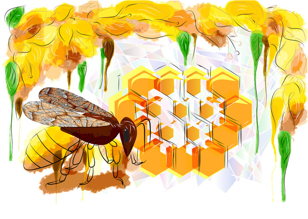 Абстрактная пчела
 - Вектор,изображение