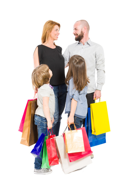 Happy shopping family - Foto, imagen