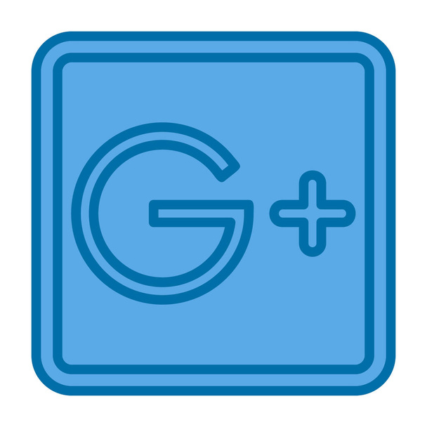 Google Plus web icon vector illustration - Vector, Image