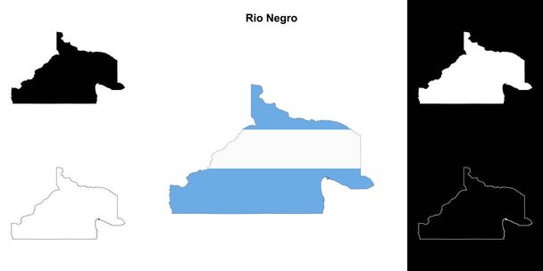 Карта провинции Рио-Негро - Вектор,изображение