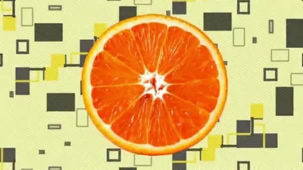 Animación abstracta del diseño del movimiento de naranja - Imágenes, Vídeo