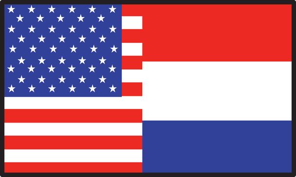 Amerikka Hollannin lippu
 - Vektori, kuva