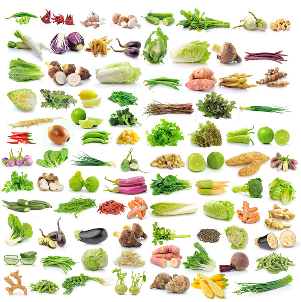 набір овочів ізольований на білому фоні
 - Фото, зображення