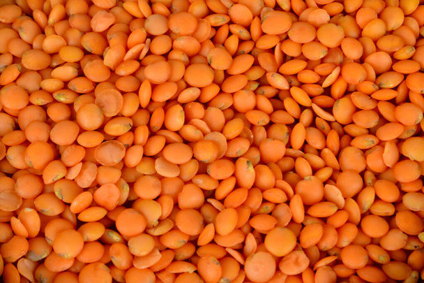 červená čočka fazole pozadí - Fotografie, Obrázek