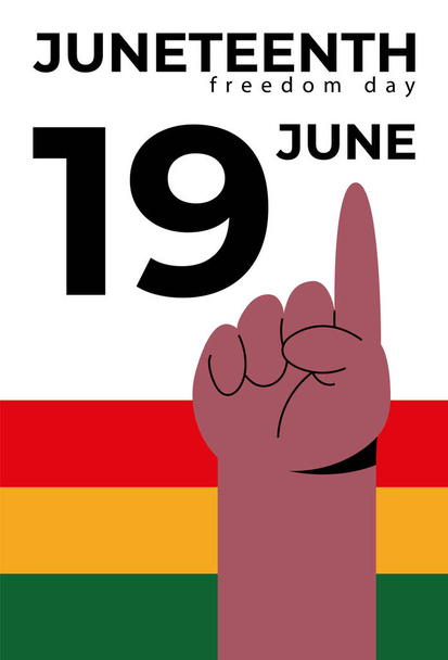 Le Jour de la Liberté. 19 juin 2024. Journée de libération des Afro-Américains. Illustration vectorielle plate. - Vecteur, image