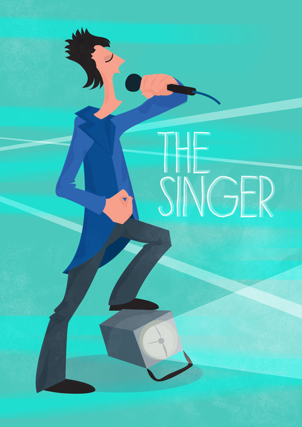 The singer - Вектор, зображення