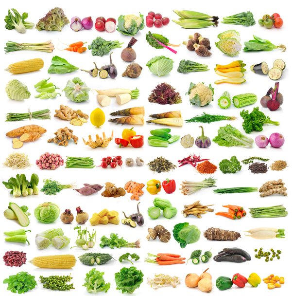 набор овощей на белом фоне
 - Фото, изображение