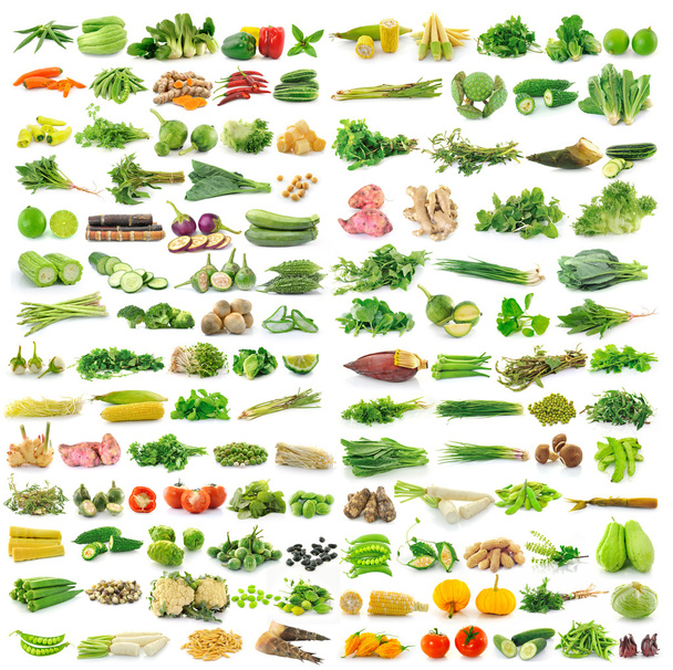 Овощи изолированы на белом фоне
  - Фото, изображение