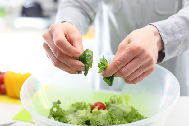 Saláta, egészséges táplálkozás - Fotó, kép