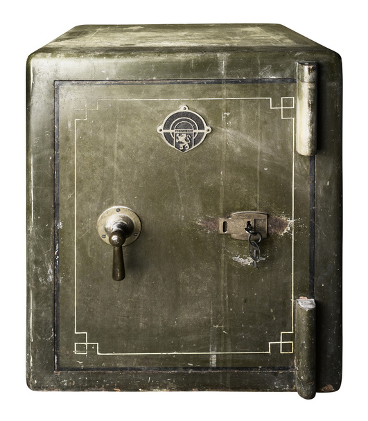 Зеленый старый сейф
 - Фото, изображение