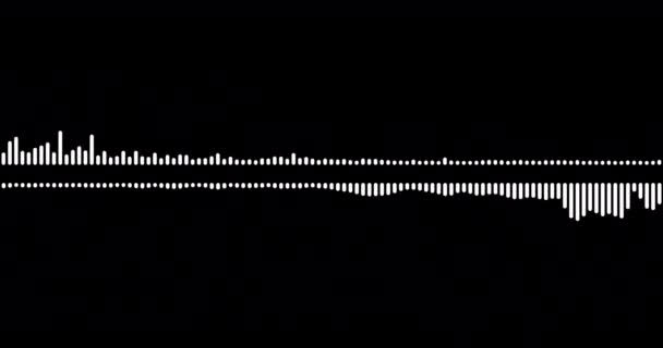 Equalizador gráfico de forma de onda sonora ou áudio isolado em um sólido preto. - Filmagem, Vídeo