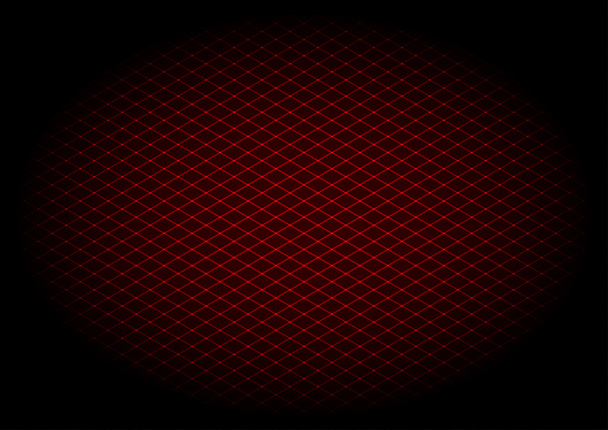 rotes Lasergitter diagonal in Ellipse - Vektor, Bild