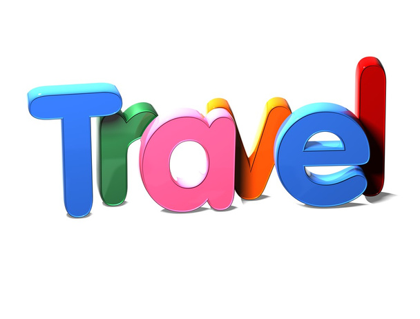 3D Colorful Word Travel sur fond blanc
 - Photo, image