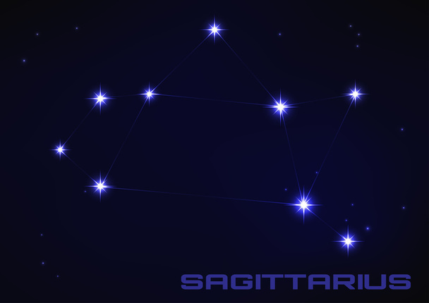 Sagittarius constellation - Vector, Image