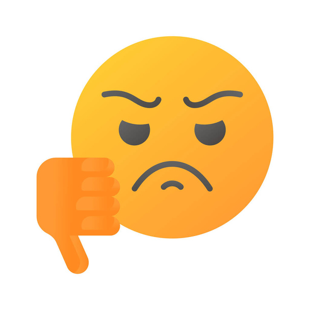 Icône étonnante soigneusement conçu de détester emoji, vecteur unique et créatif - Vecteur, image
