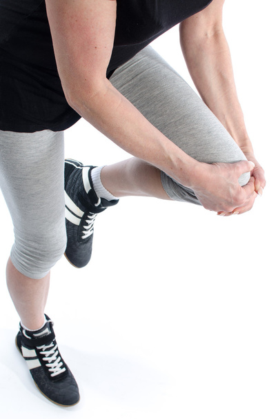 Kobieta z bólem kolana - Zdjęcie, obraz