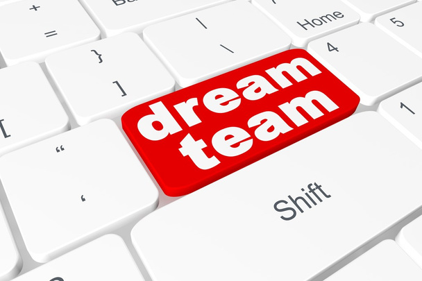 "Dream team"-billentyűzet gombra - Fotó, kép