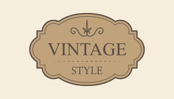 Vintage dísztárgy keret. Vintage stílus. retro címkék. esküvői díszek. Vektorillusztráció - Vektor, kép