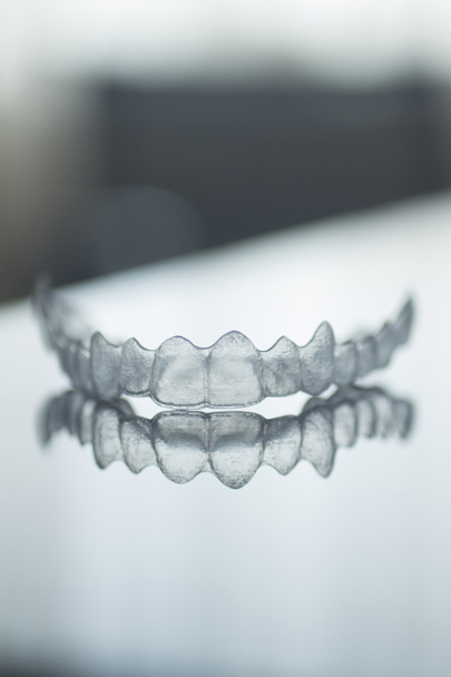 Invisible dental teeth brackets tooth plastic braces - Photo, Image