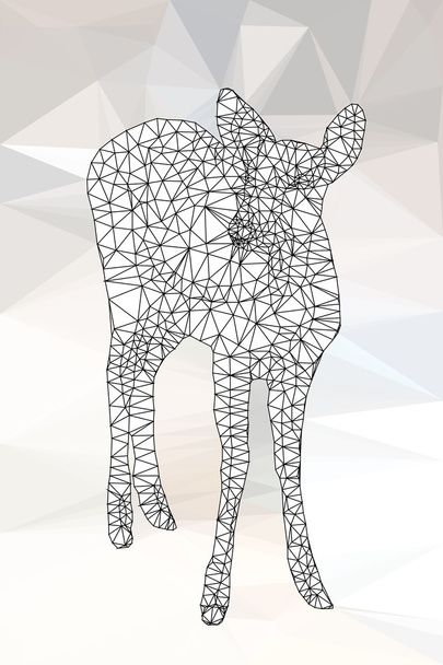 línea geométrica de ciervos
 - Vector, imagen