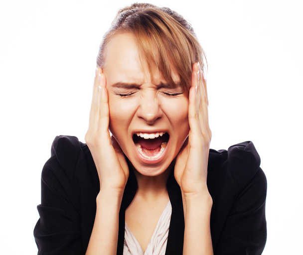 angry screaming businesswoman - Foto, Bild