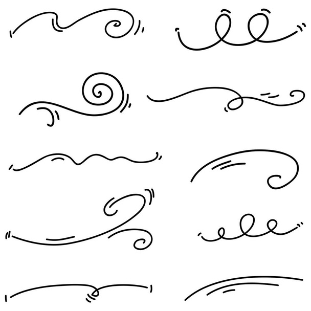 Doodle Wind Illustration Vektor handgemachten Stil - Vektor, Bild
