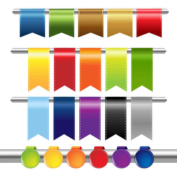 Color Web Ribbons - Vektör, Görsel