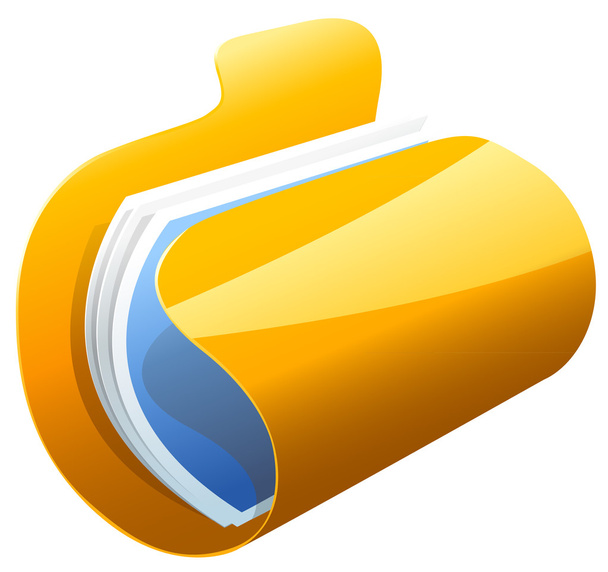 Folder with document - Vecteur, image