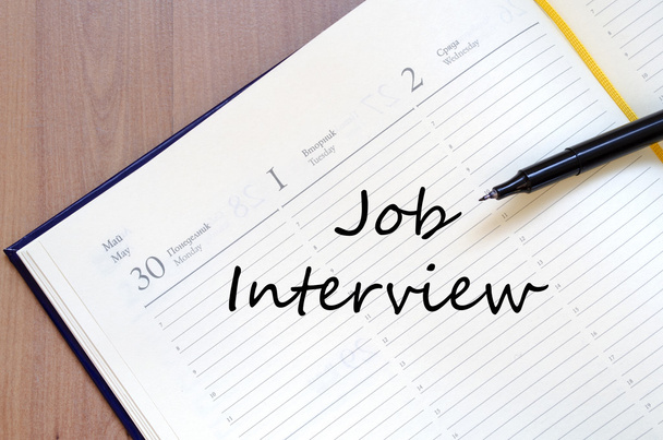 Yellow Notepad Job Interview Concept - Foto, imagen