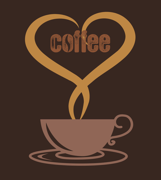 Love coffee cup, coffee cup vector - Vector, Image