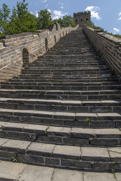 Σινικό τείχος Πεκίνο σκάλες στην Κίνα - Φωτογραφία, εικόνα