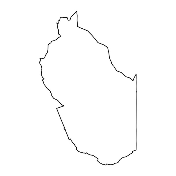 Karte des Kreises Wajir, Verwaltungseinheit Kenias. Vektorillustration. - Vektor, Bild