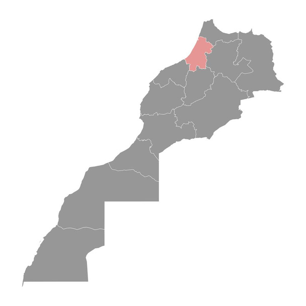 Rabat Sale Kenitra regiokaart, administratieve divisie van Marokko. Vectorillustratie. - Vector, afbeelding