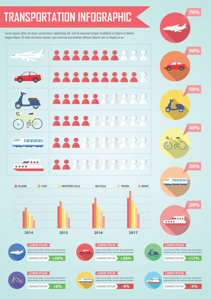 Transportation infographic design element - Vektori, kuva