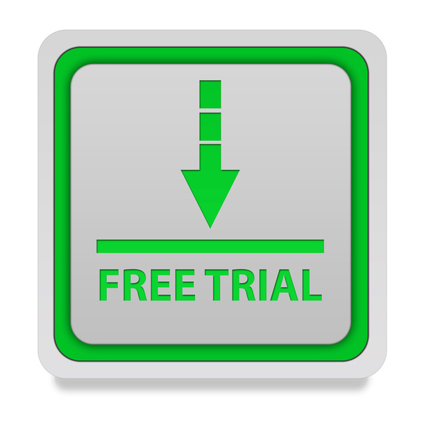 Free trial square icon on white background - Photo, Image