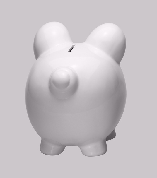 Piggybank porcelana branca
 - Foto, Imagem