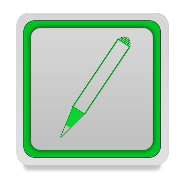 Bleistift quadratisch Symbol auf weißem Hintergrund - Foto, Bild