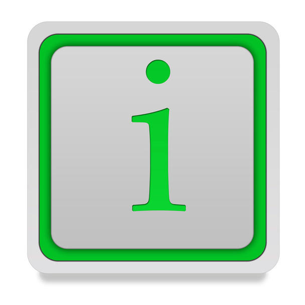 információ négyzet alakú ikon a fehér háttér - Fotó, kép