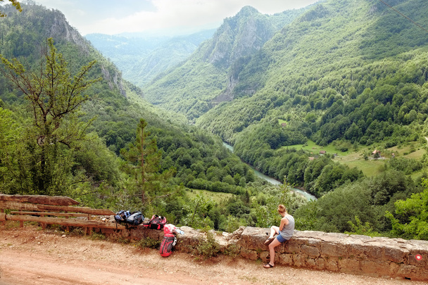 Tara River Canyon landschap, Montenegro - Foto, afbeelding