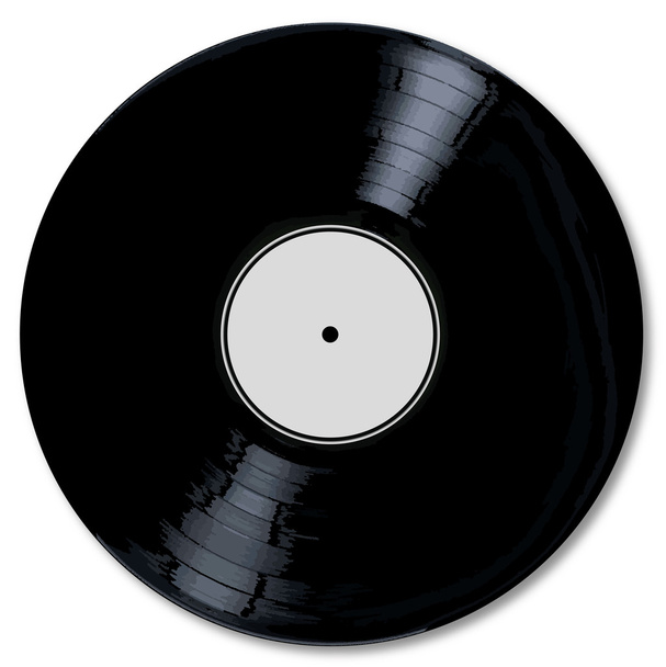 White Record Label - Vector, Image