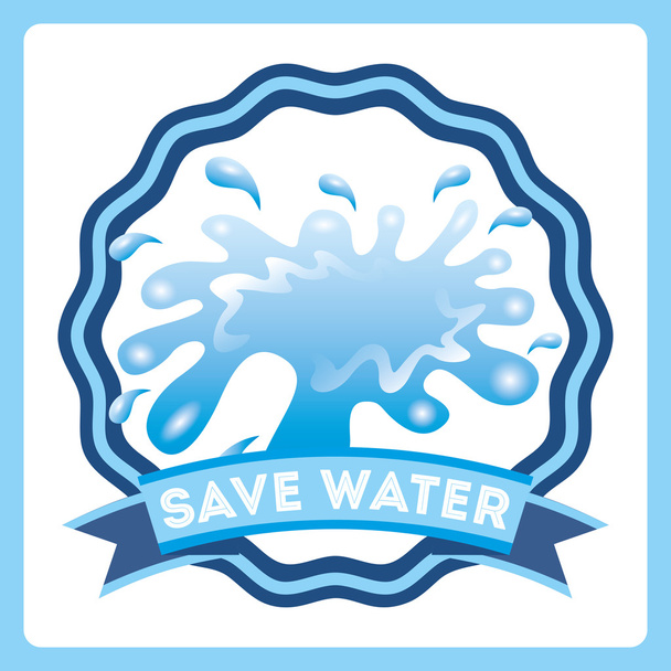 Ahorrar agua  - Vector, imagen