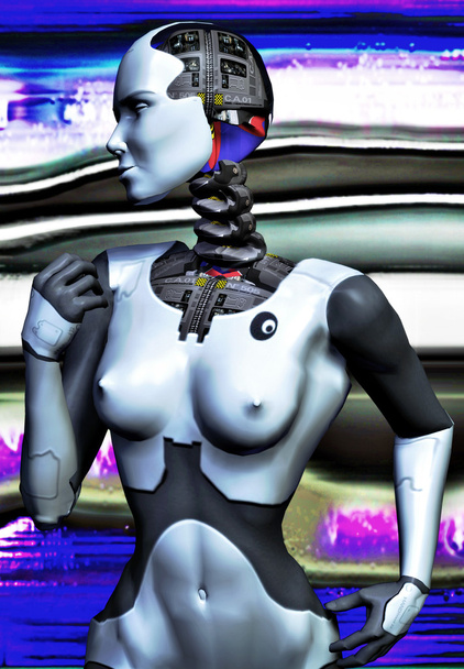 Robot cyborg hembra
 - Foto, imagen