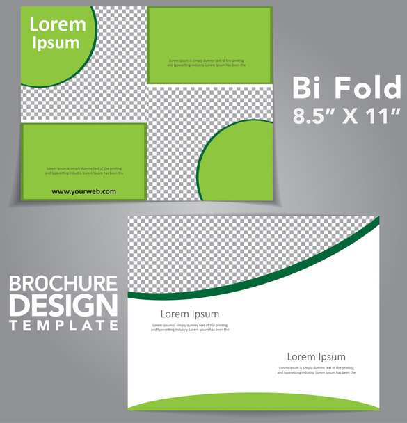 Folleto Bi Fold Diseño vectorial
 - Vector, imagen