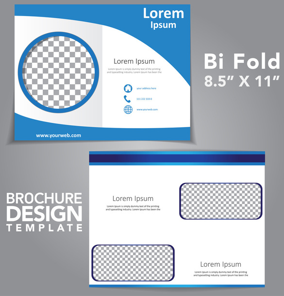 Bi Fold Brochure Vector Design - Wektor, obraz
