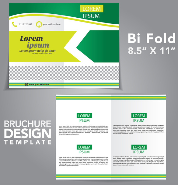Bi Fold Brochure Vector Design - Wektor, obraz